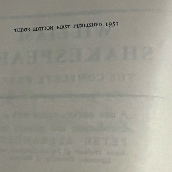 THE COMPLETE WORKS OF WILLIAM SHAKESPEARE. (Hardcover) - Picture 4 of 5